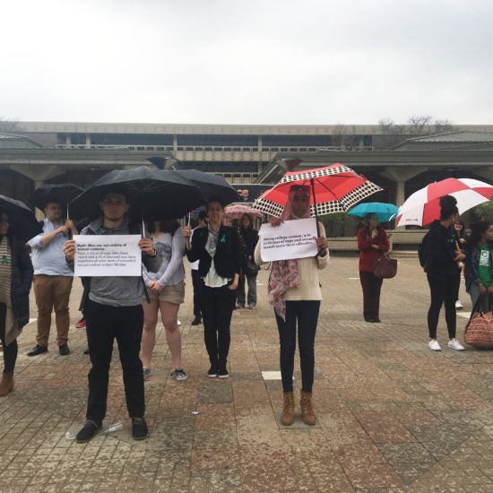Break the Silence Rally in UIC Quad